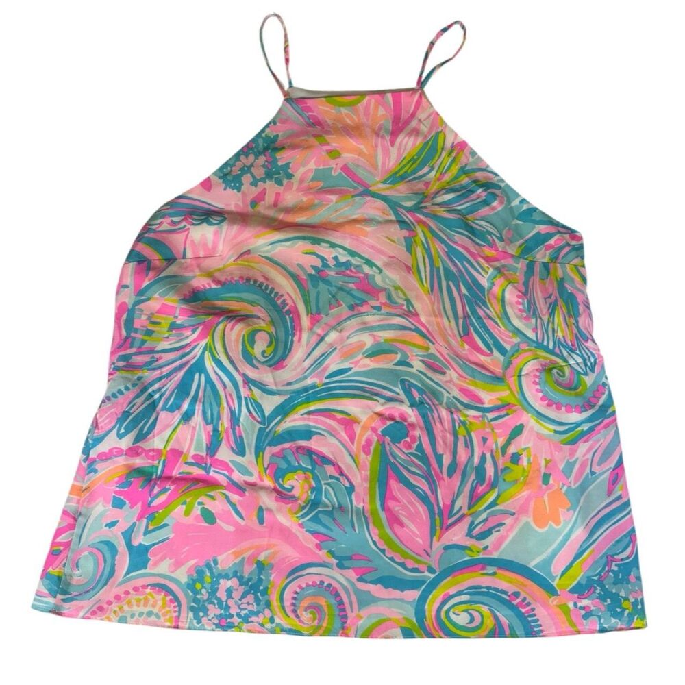 Lilly Pulitzer Paisley Silk Tank Top Size Large